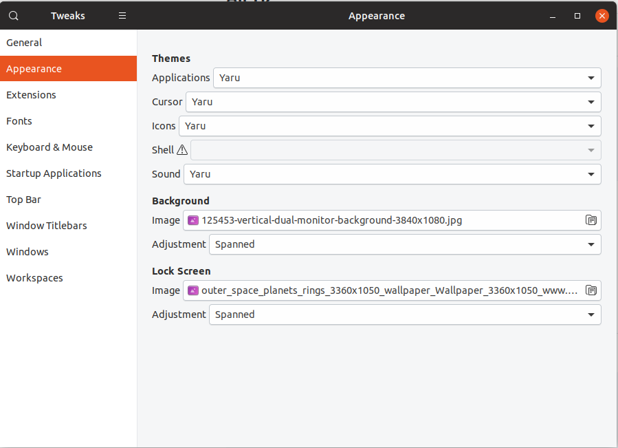 Tweaks Lock screen settings /images/tweaks01.png